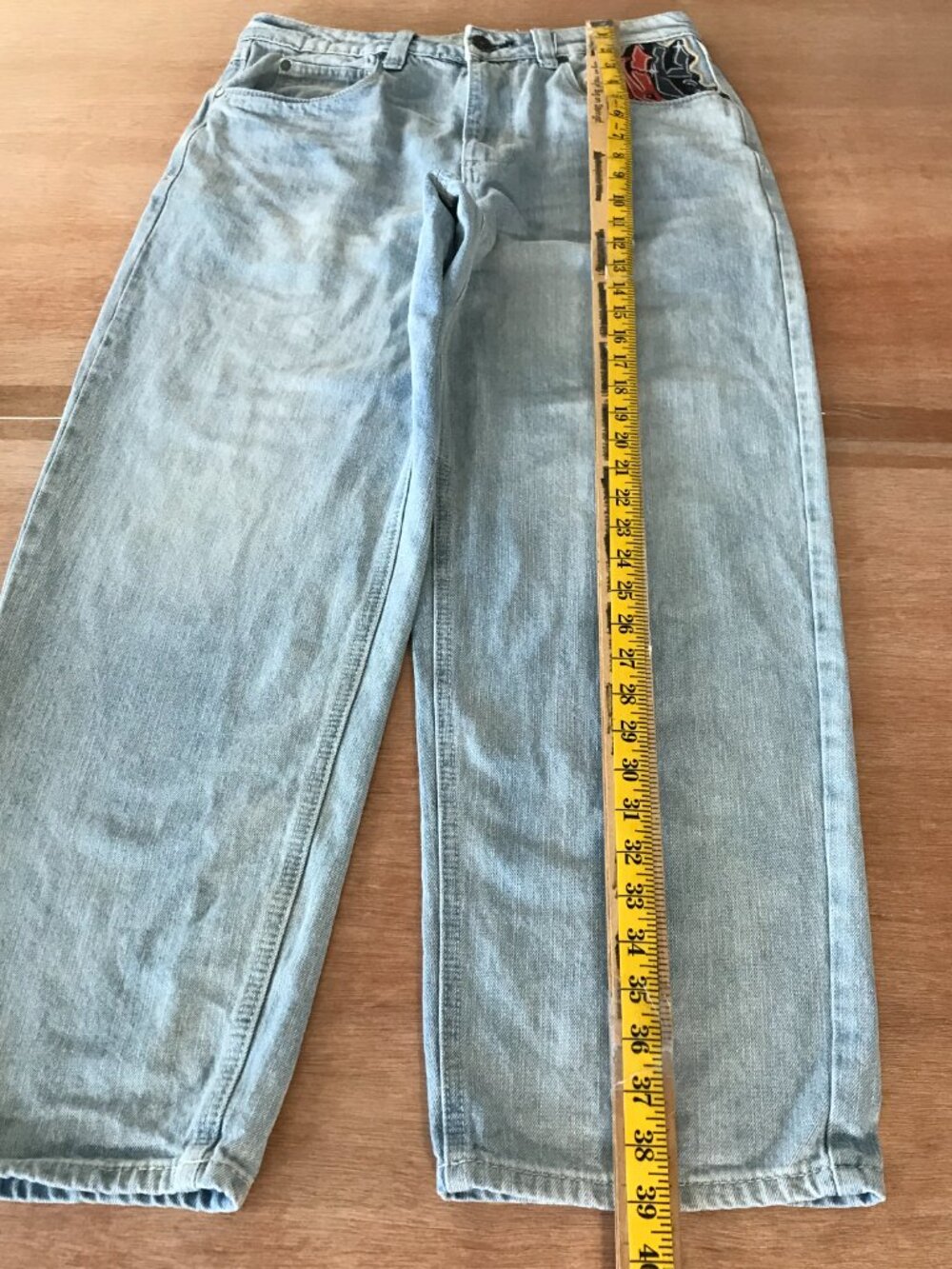 Ninth Hall Ambush Jeans Men 30x27 Blue Panther Scull Embroidery Medium Rise - Picture 5 of 13